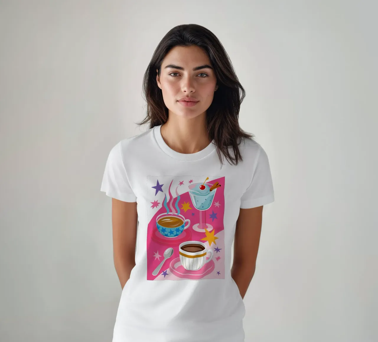 Caffè celeste scintillante t-shirt da Reds Jays