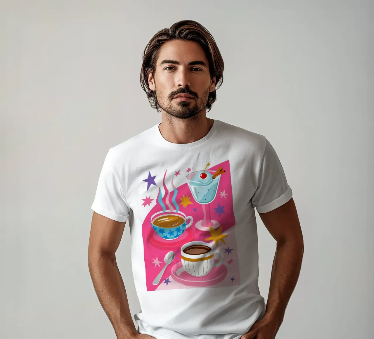 Caffè celeste scintillante t-shirt da Reds Jays