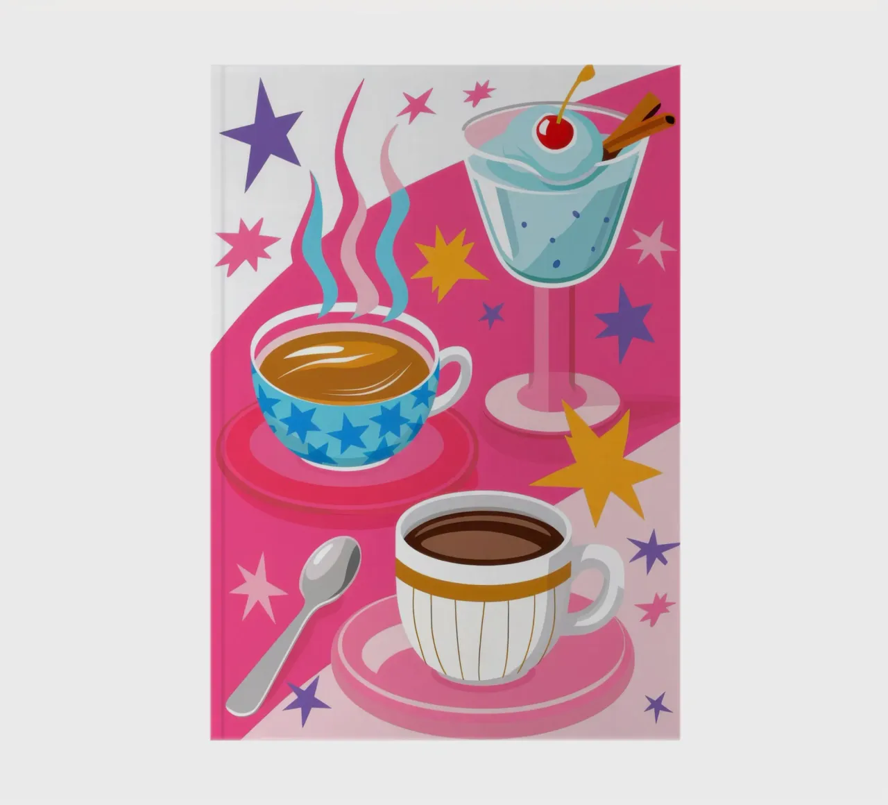 Celestial Coffee Sparkle notebook by Reds Jays