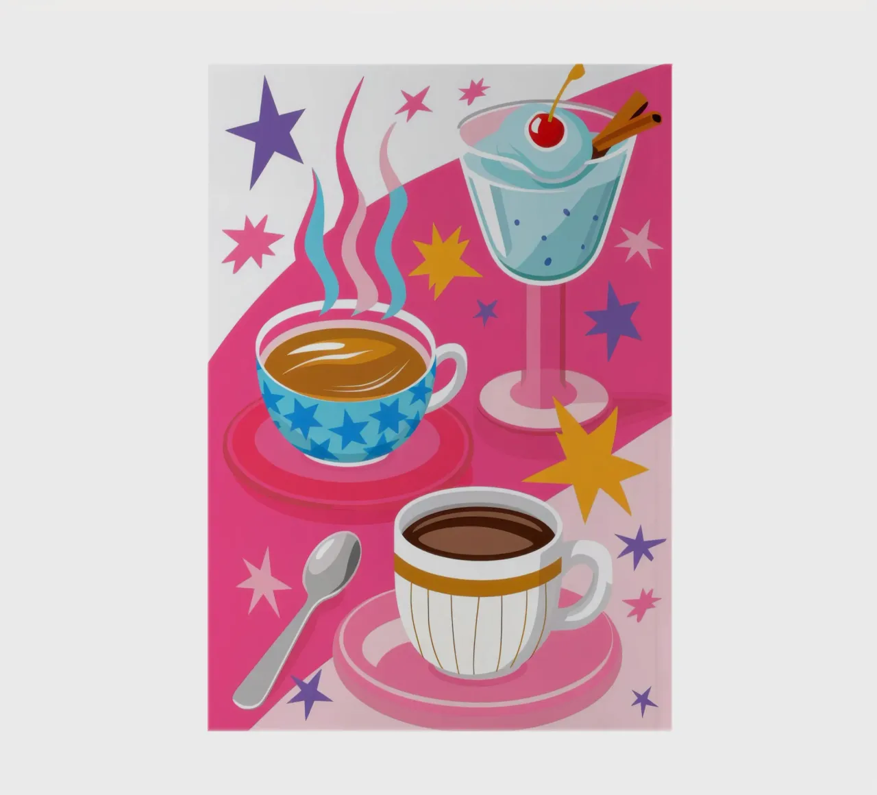Celestial Coffee Sparkle notebook by Reds Jays