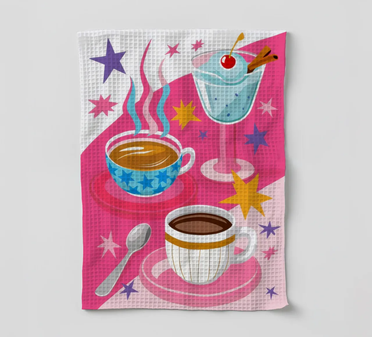 Caffè celeste scintillante canovaccio da cucina da Reds Jays