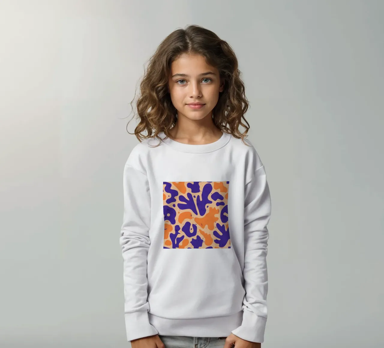 Danza cobalto e calendula felpa bambino da Ink Pulse