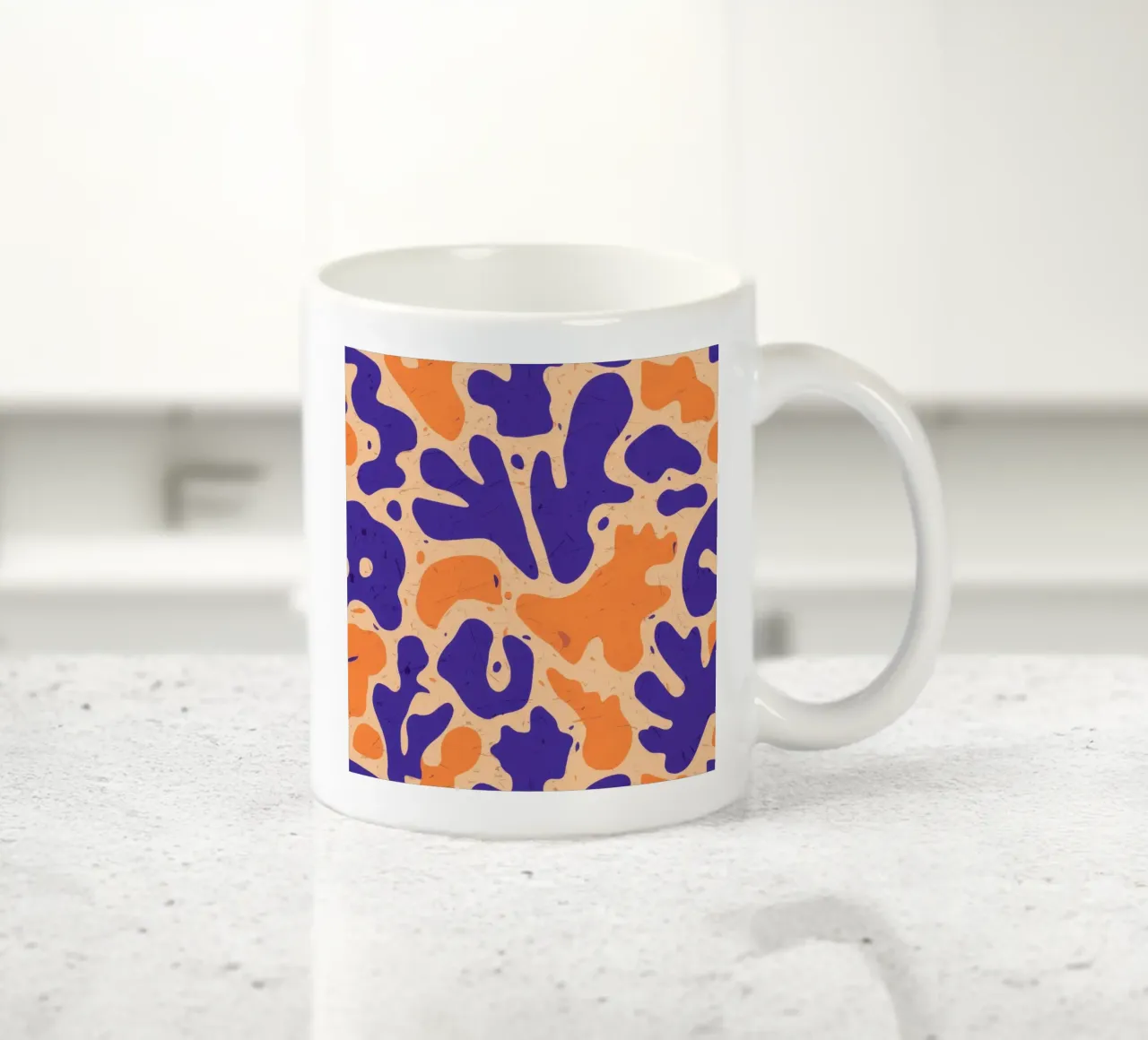 Danza cobalto e calendula tazza in ceramica da Ink Pulse