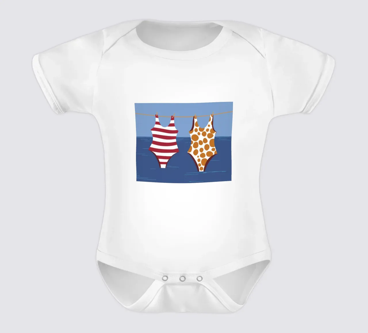 Seaside Stripe Duet body de bebé de Rain Balance