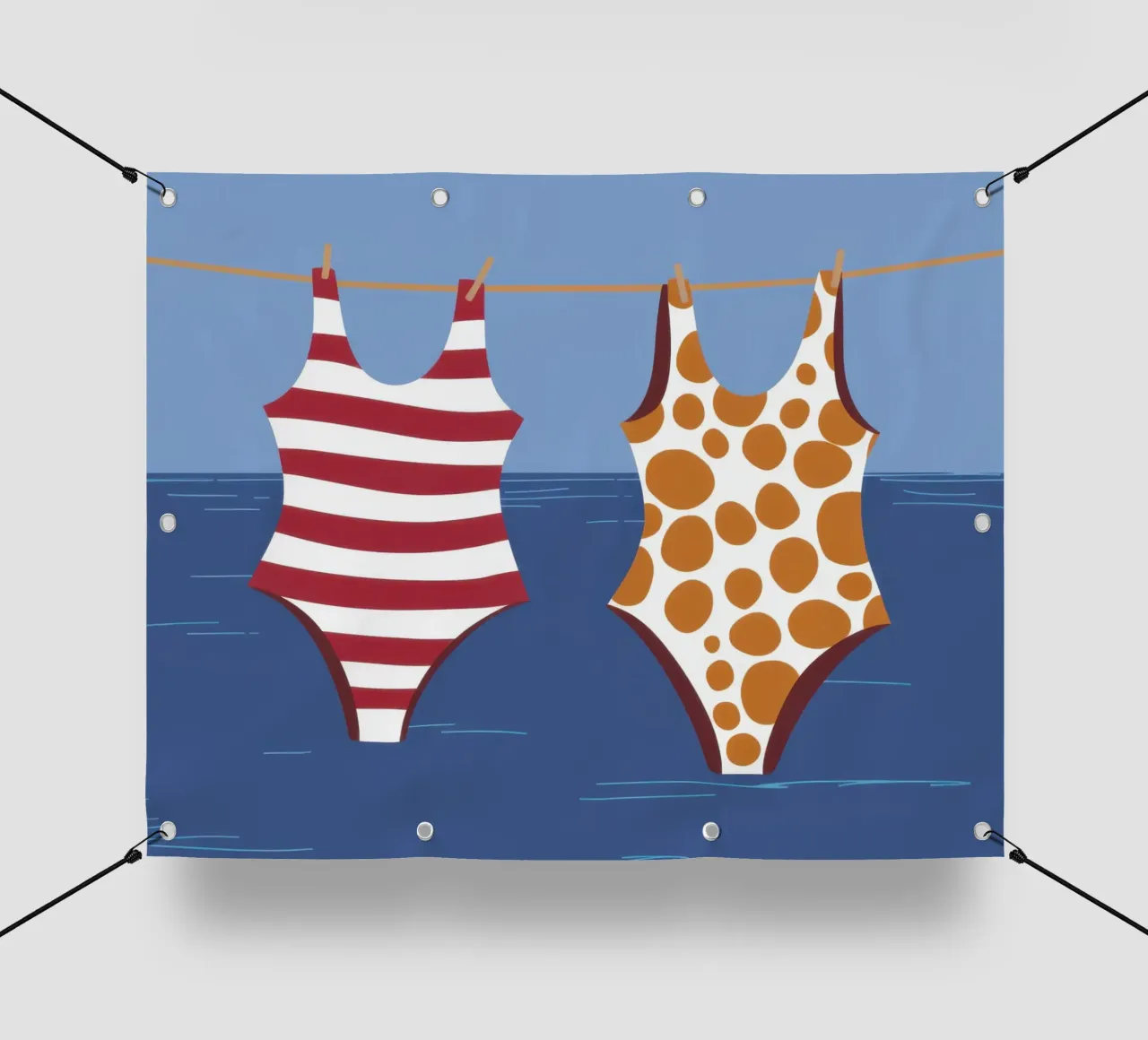 Duetto a righe Seaside telo in pvc da Rain Balance