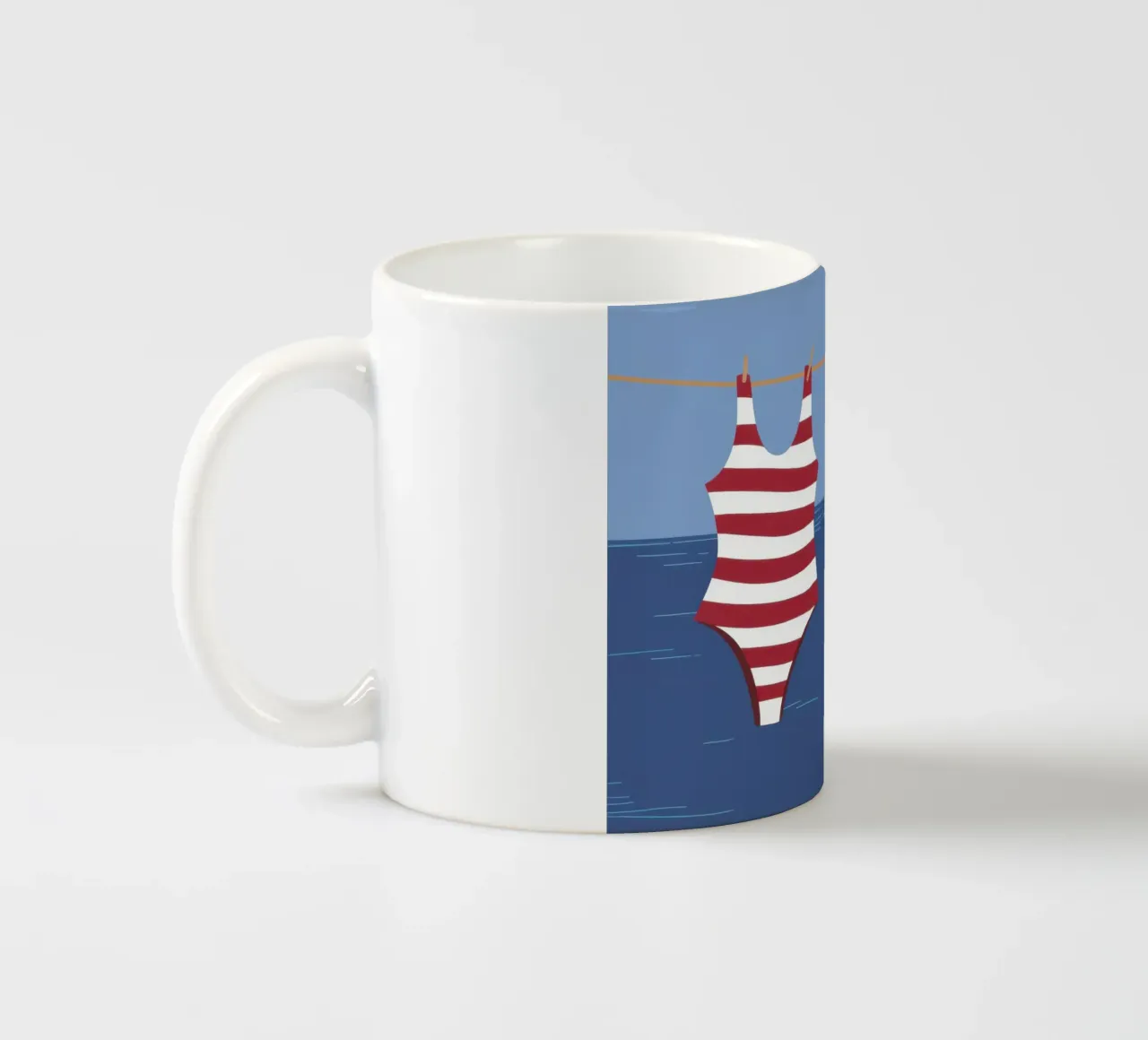 Duetto a righe Seaside tazza in ceramica da Rain Balance