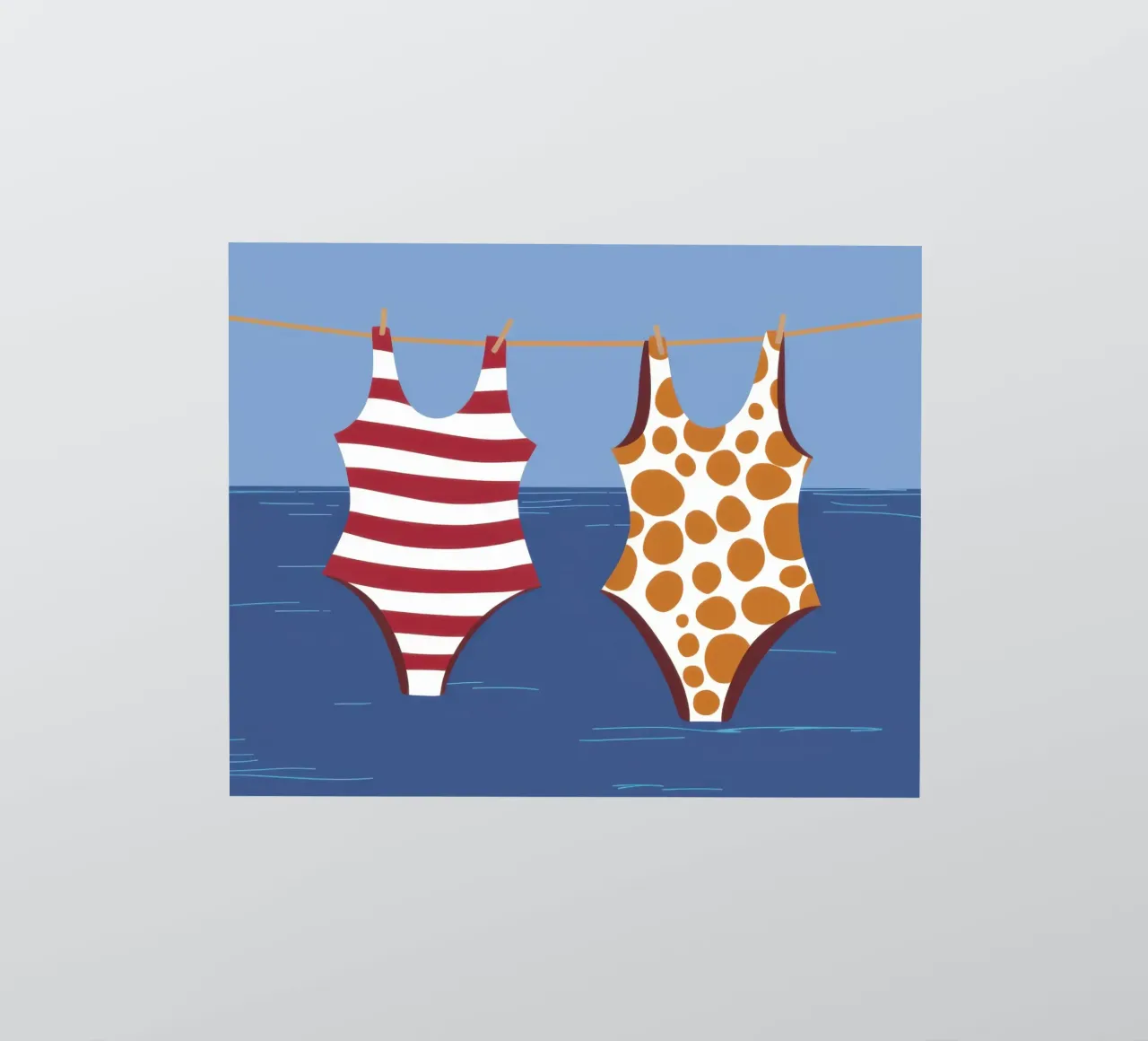 Seaside Stripe Duet pegatina de Rain Balance