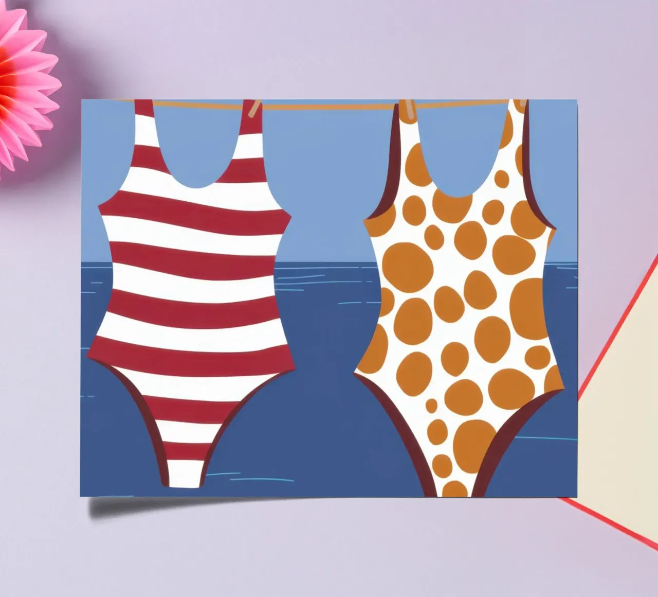 Seaside Stripe Duet sticker sheet by Rain Balance