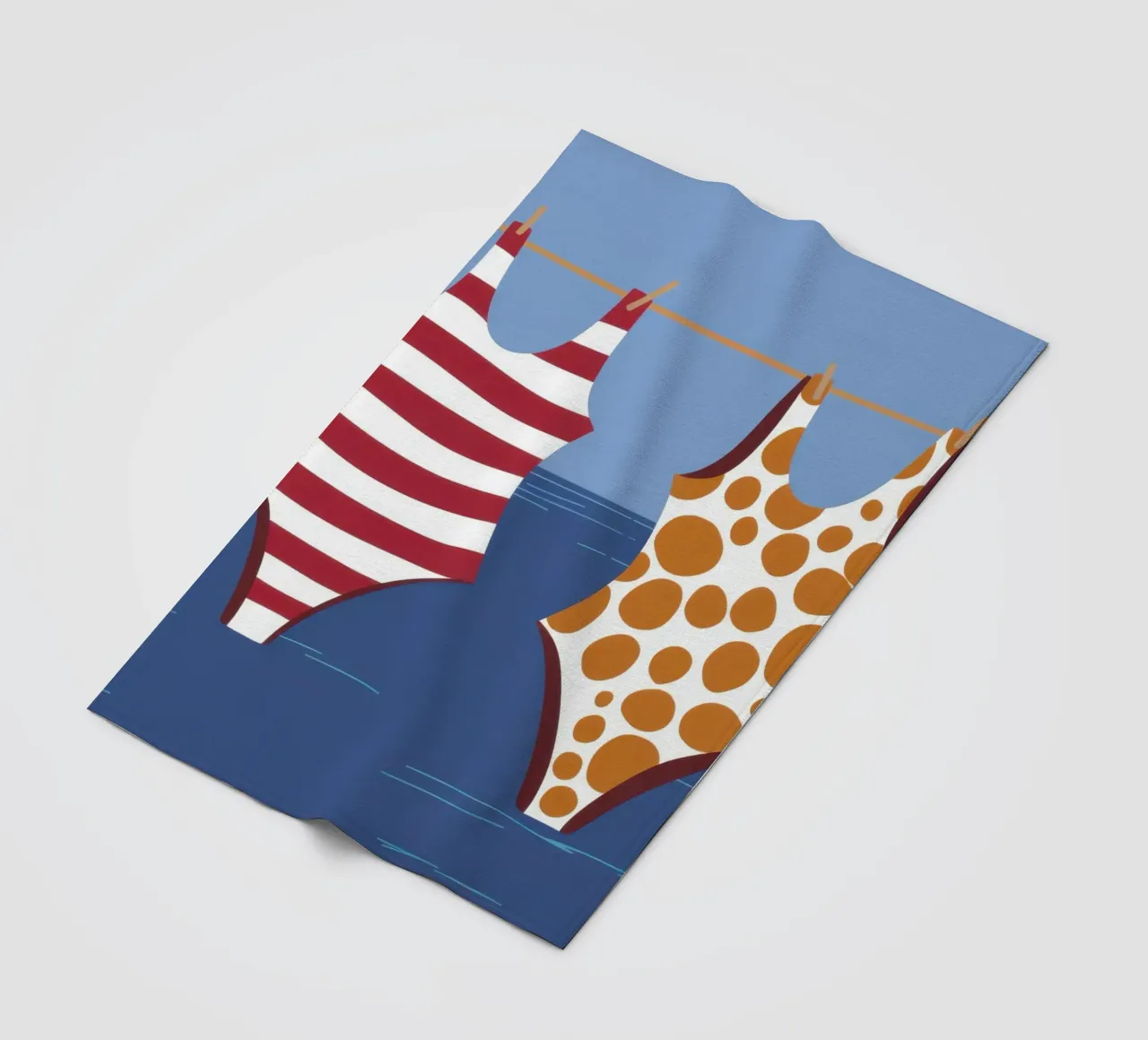 Duetto a righe Seaside coperta in pile da Rain Balance
