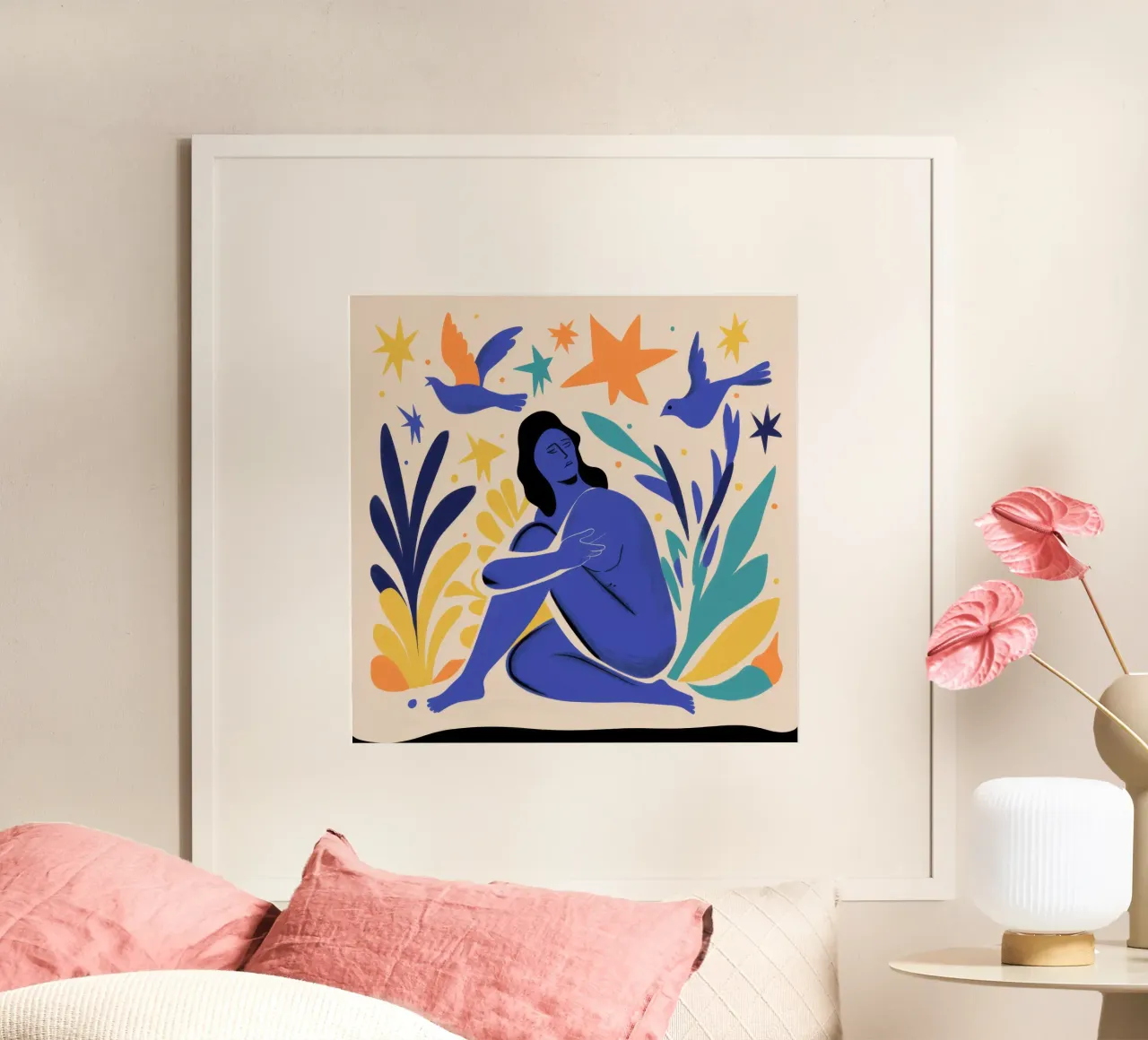 Sogno cosmico cobalto poster con telaio in plastica da Dream Gesso