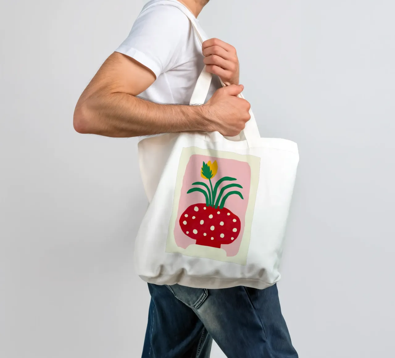 Pianta a pois Pop borsa in juta da Giant Foxs
