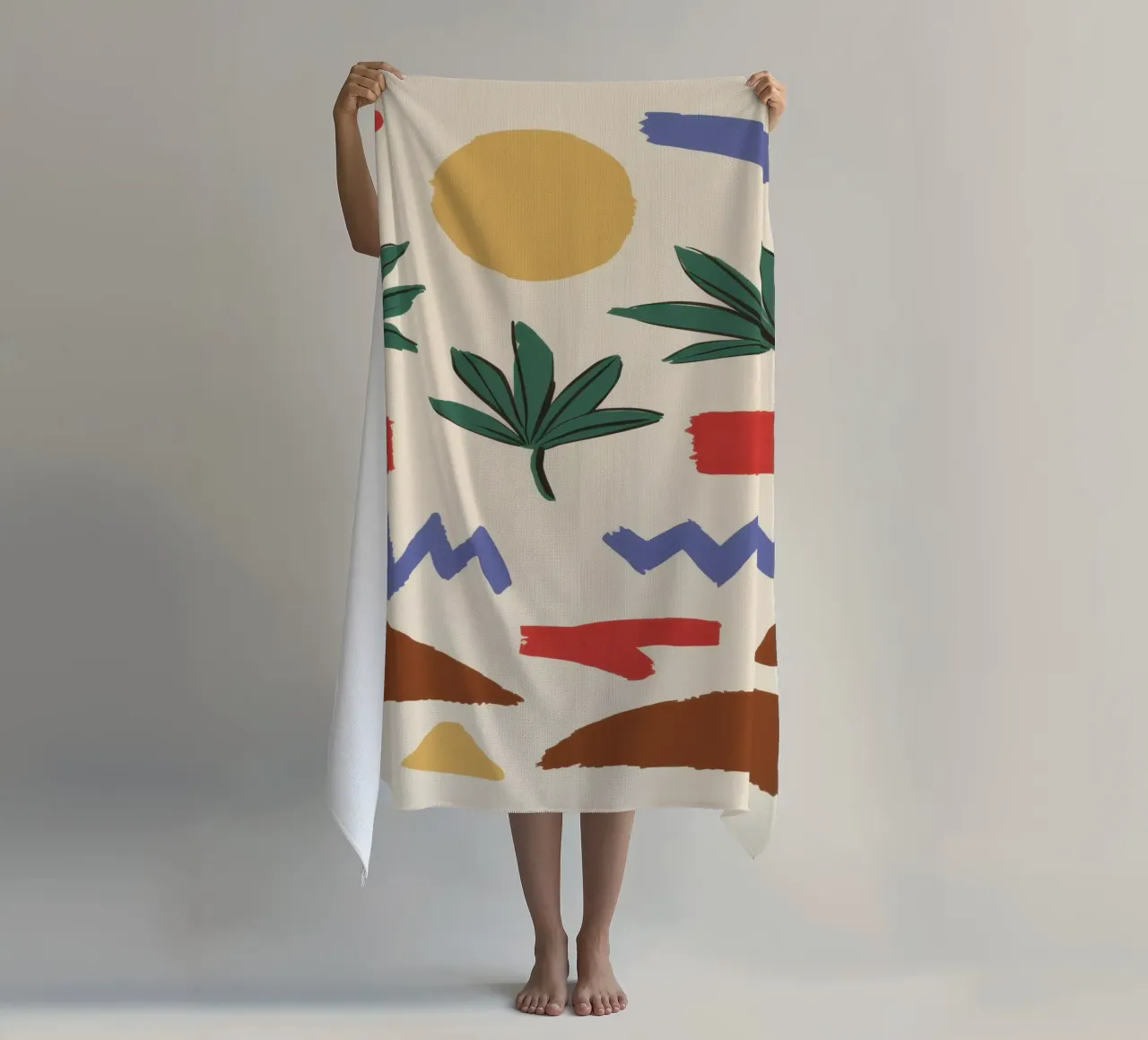 Earthen Element Pattern beach towel by Dream Gesso