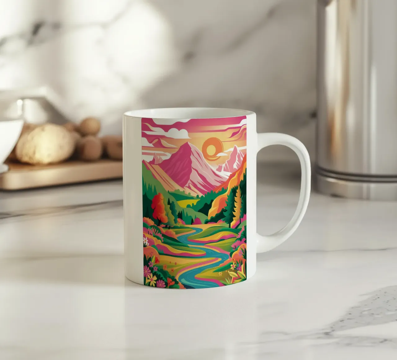Passo della Montagna Prismatica tazza in ceramica da Ink Pulse