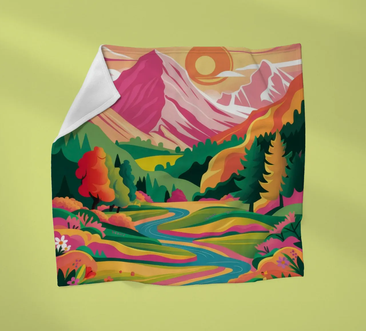 Passo della Montagna Prismatica coperta in pile da Ink Pulse