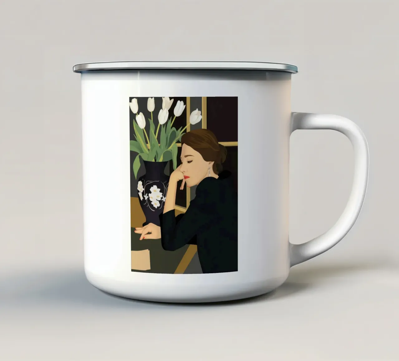Rituale del rossetto noir tazza in smalto da Giant Foxs