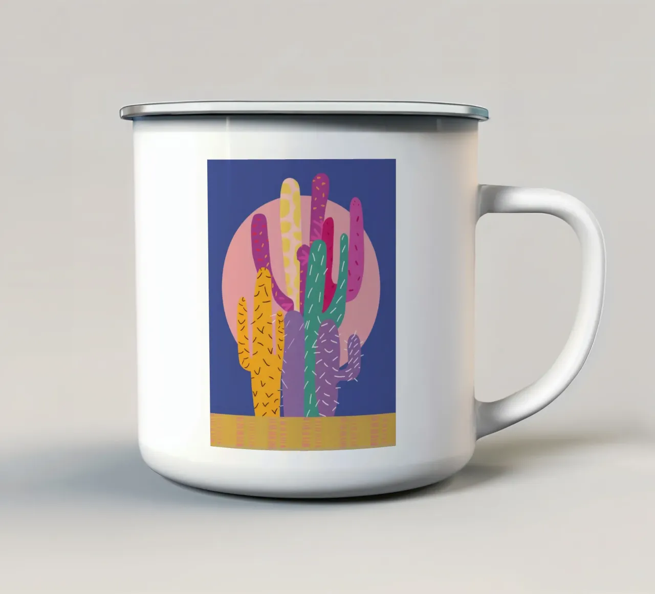 Fiore del deserto crepuscolare tazza in smalto da Rain Balance