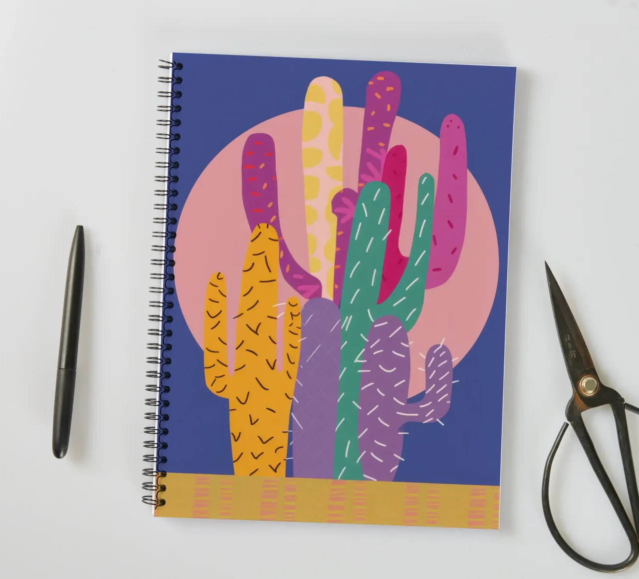 Twilight Desert Bloom spiral notebook by Rain Balance
