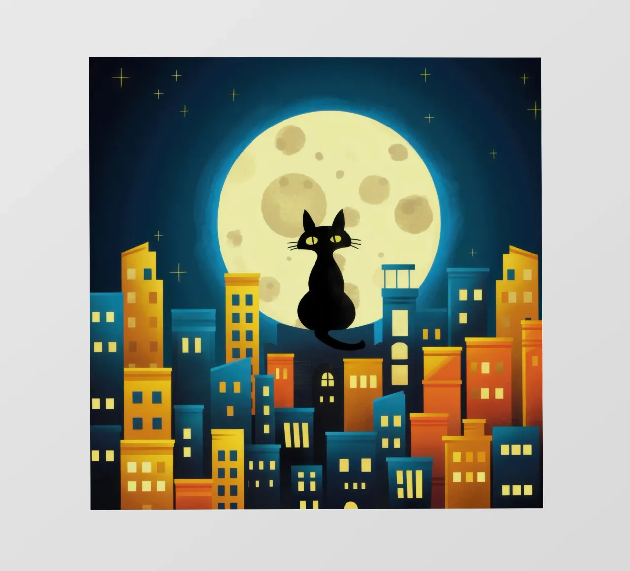 Metropolis Moon Watcher photo wallpaper by Ink Pulse