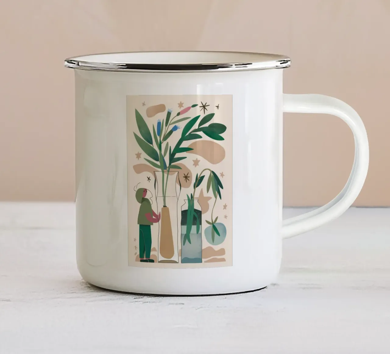 Rituale di composizione botanica tazza in smalto da Reds Jays