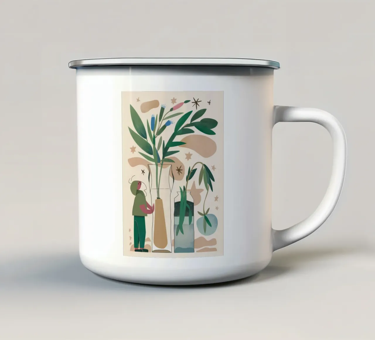Rituale di composizione botanica tazza in smalto da Reds Jays