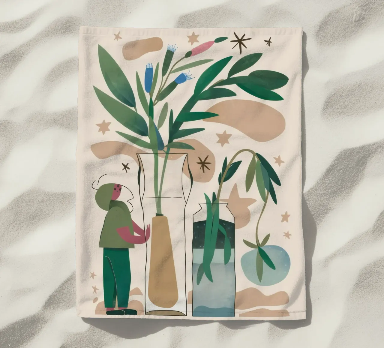 Rituale di composizione botanica telo mare da Reds Jays