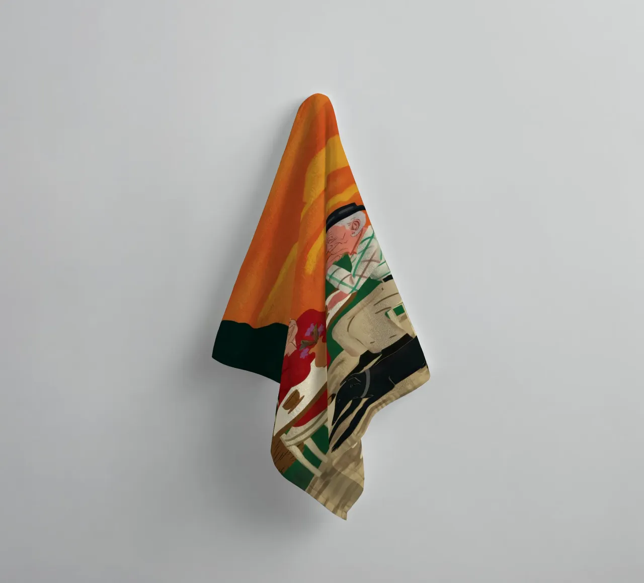 Café Zonsondergang Duet badhanddoek van Giant Foxs