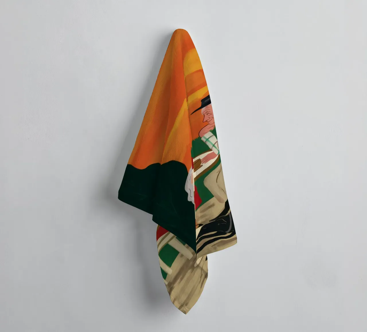 Café Zonsondergang Duet badhanddoek van Giant Foxs