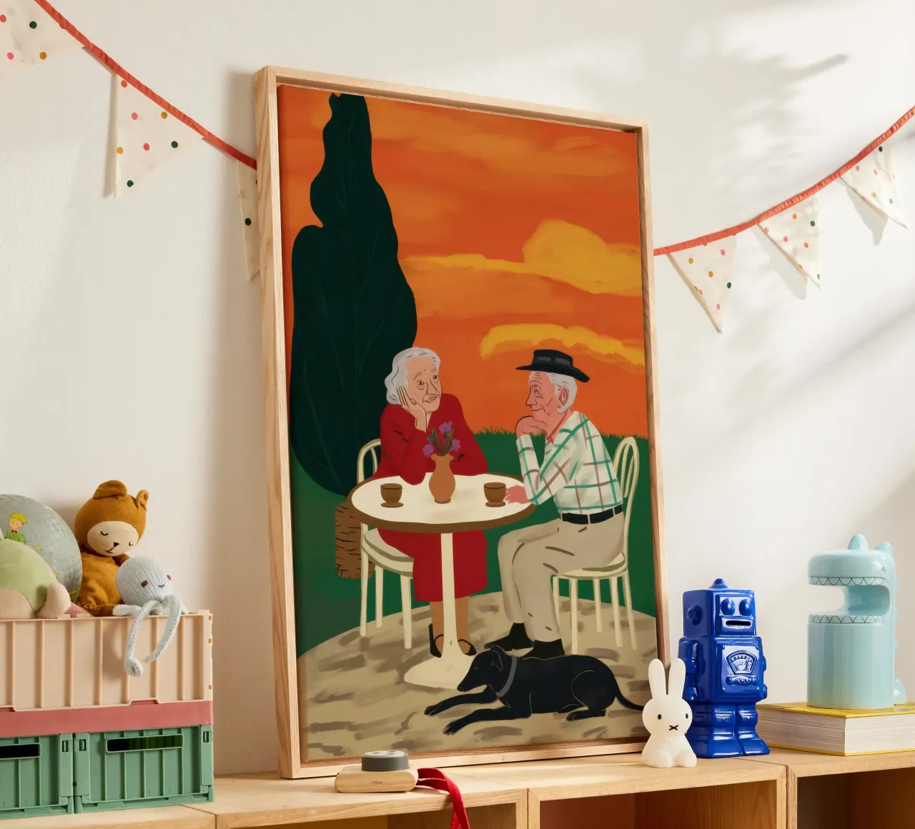 Sunset Cafe Duet canvas by Giant Foxs