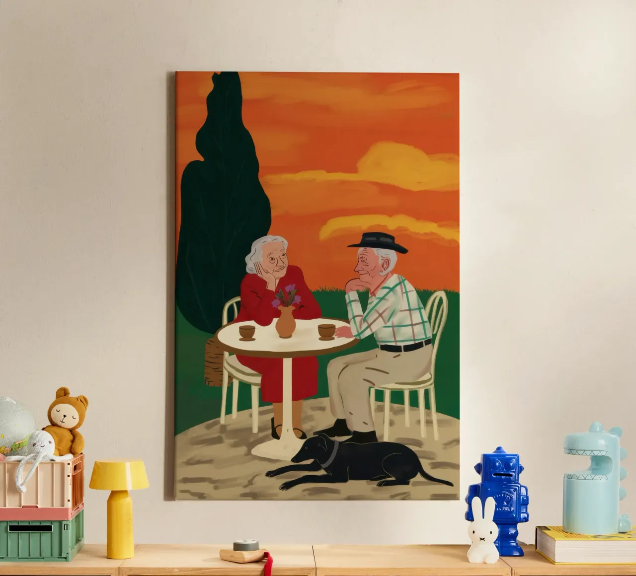 Sunset Cafe Duet canvas by Giant Foxs