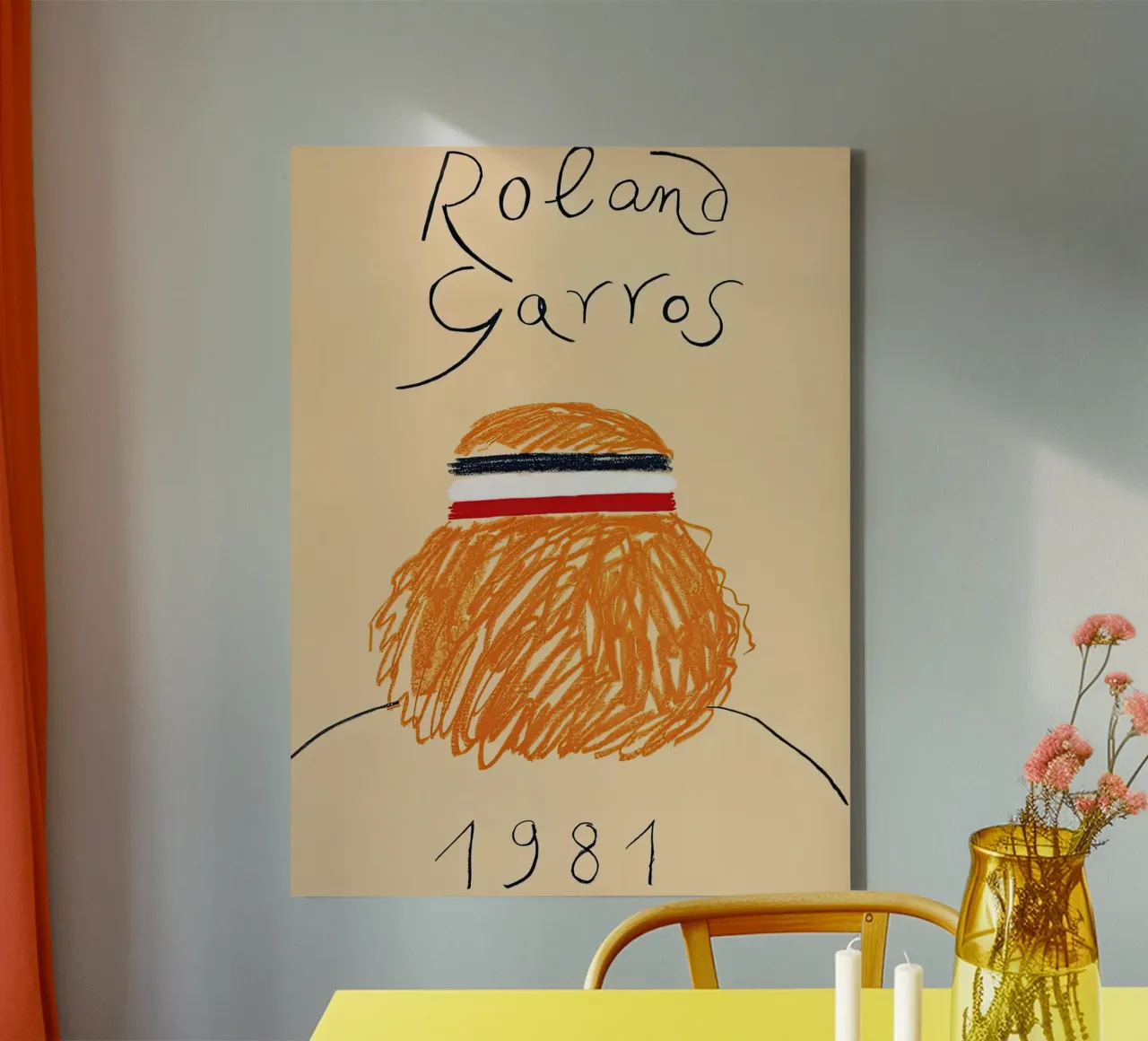 Roland Garros 1981 Classico tela con Cornice a cassetta da ART BEST