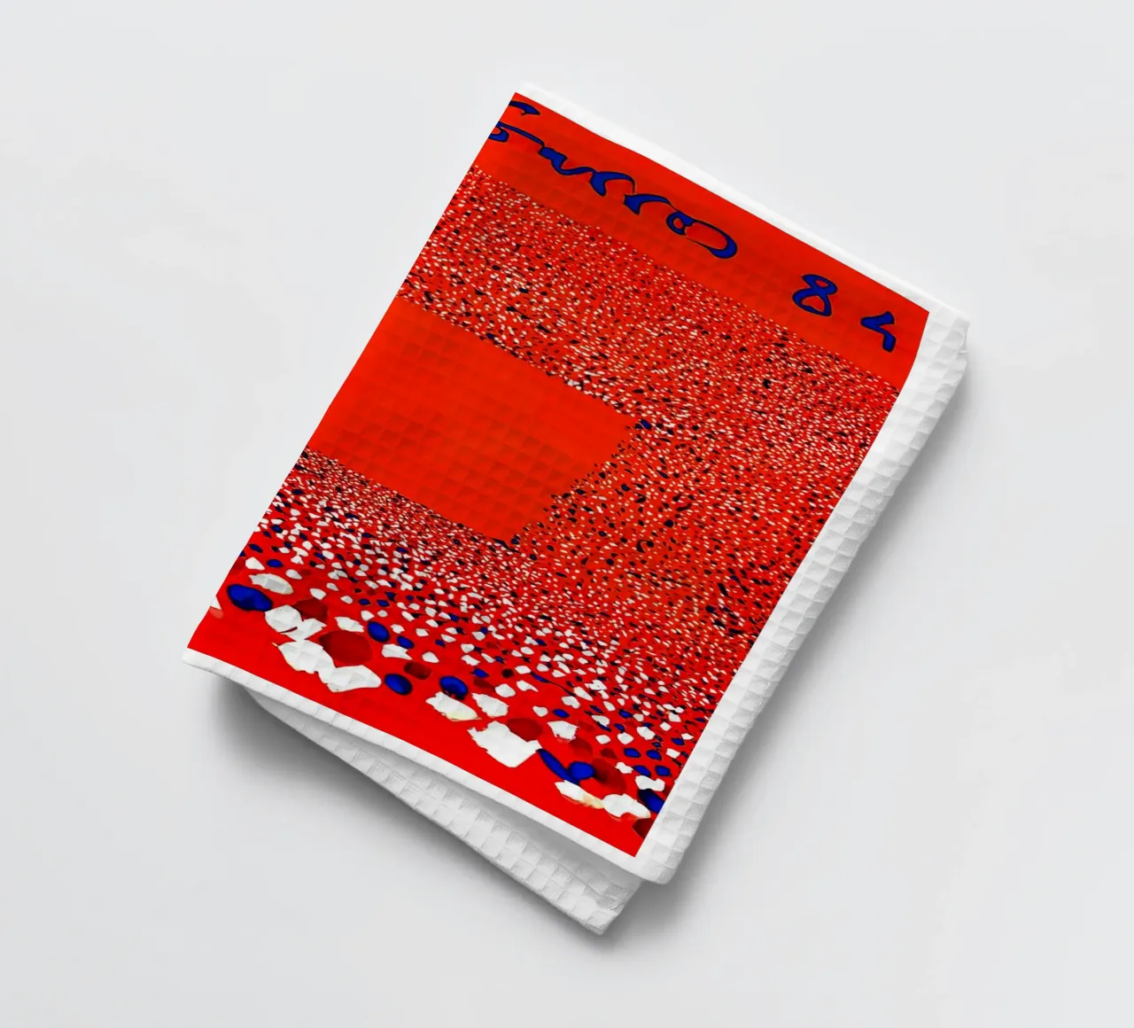 Red Roland Garros 1984 tea towel by ART BEST