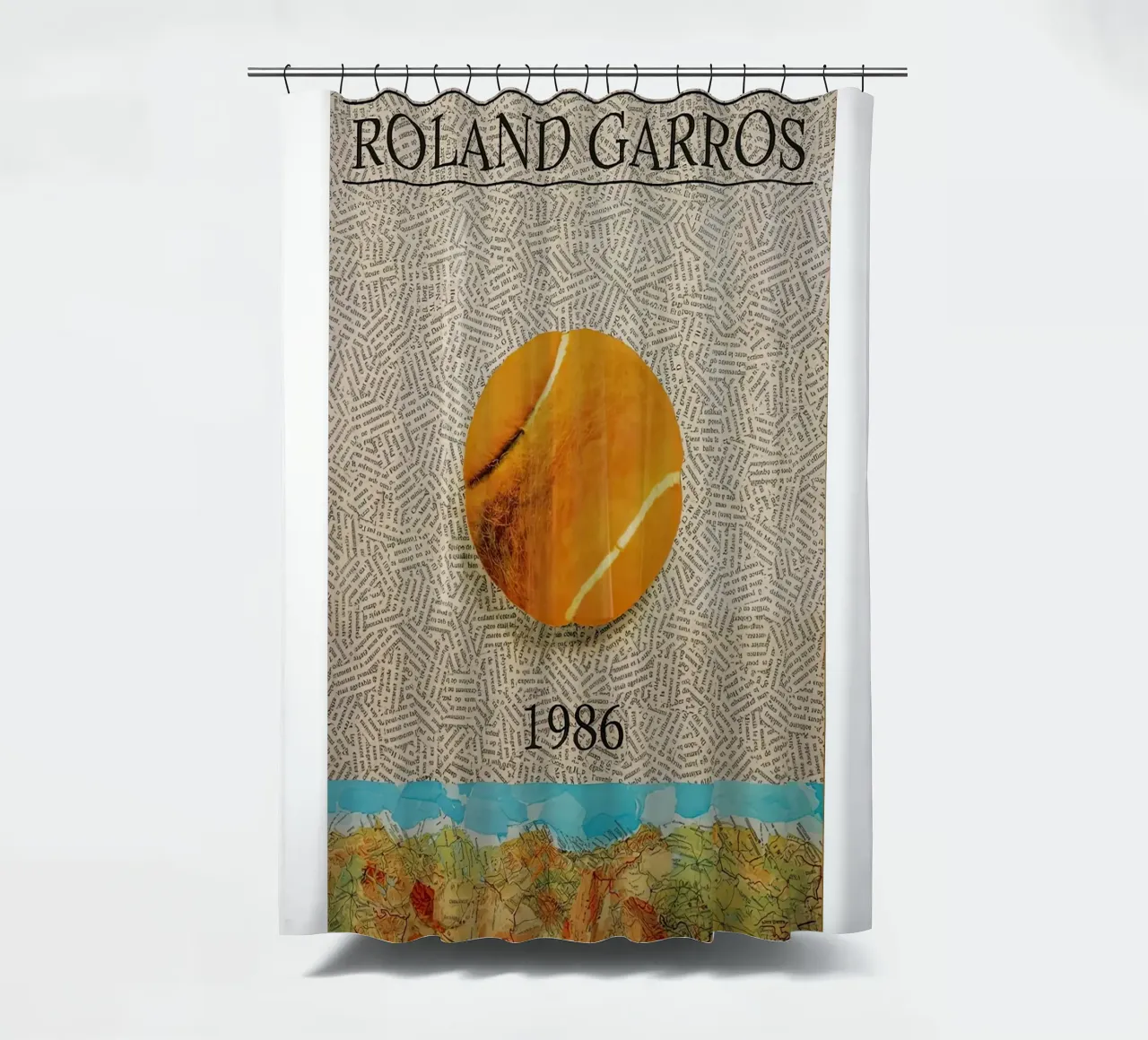 Roland Garros 1986 Vintage rideau de douche de ART BEST
