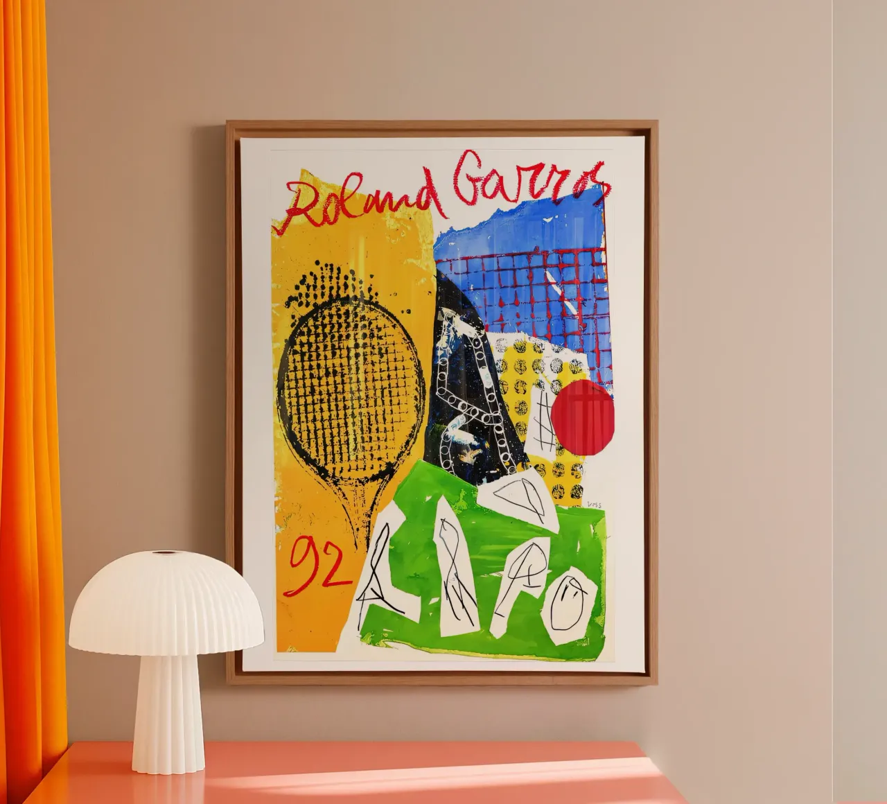 Roland Garros 1992 Leinwand mit Schattenfugenrahmen von ART BEST