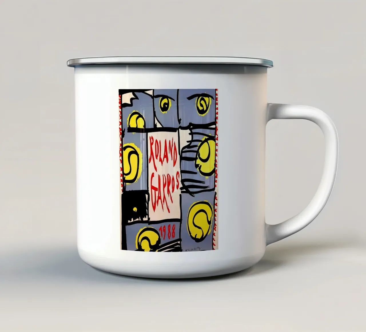 Rolland Garros Tennis tazza in smalto da ART BEST