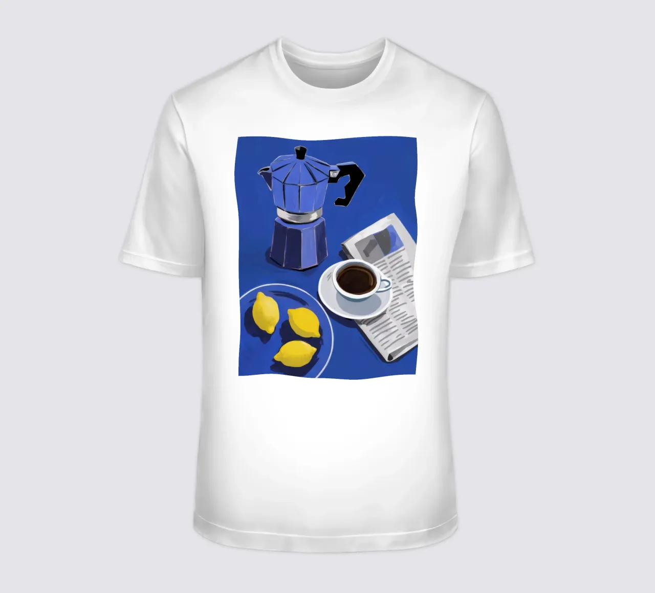 Caffè mattutino e limoni t-shirt da Flock Reverie