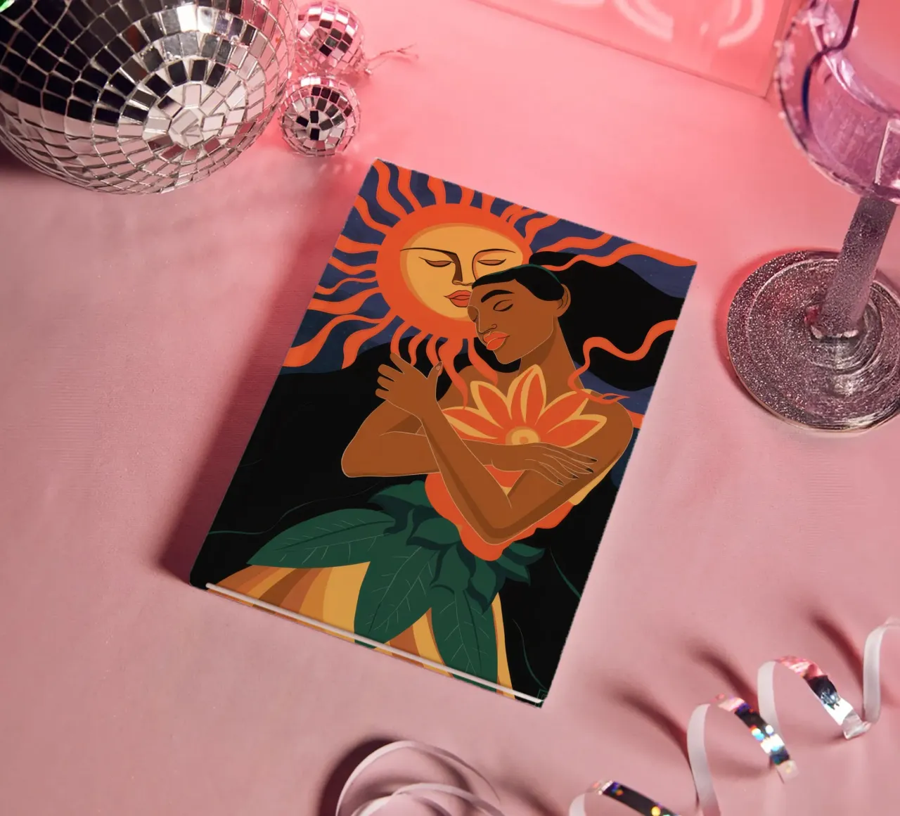 Solar Goddess Bloom notebook by Dream Gesso