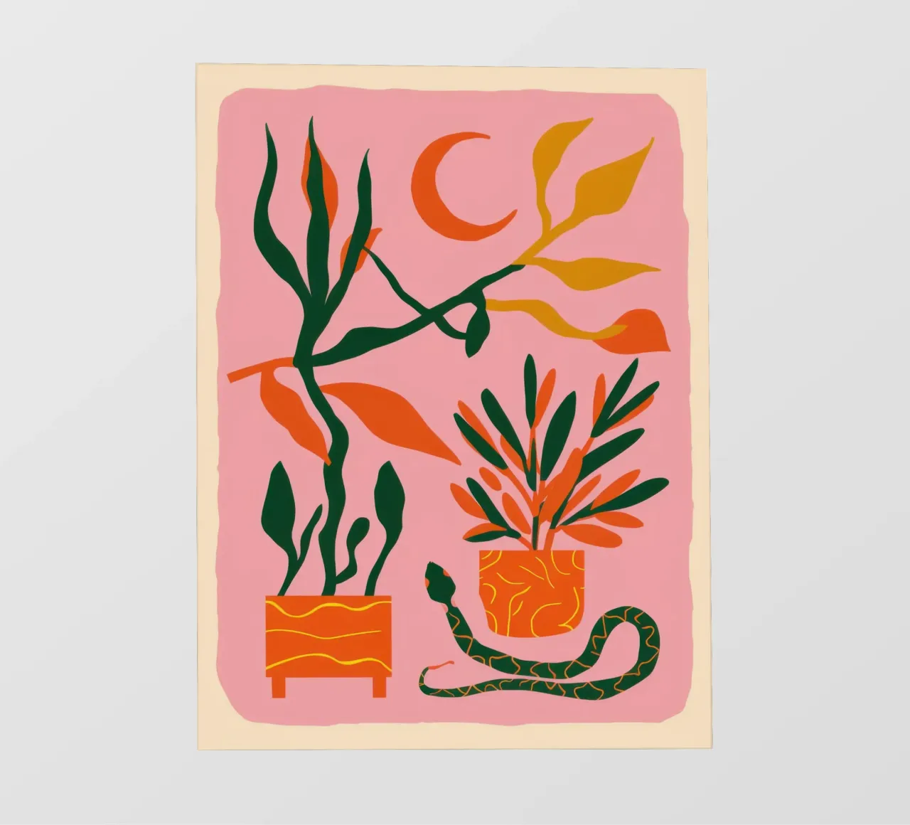 Botanici della parete rosa telo in pvc da Ink Pulse