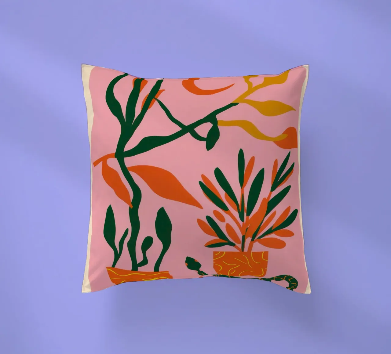Botanici della parete rosa cuscino da Ink Pulse