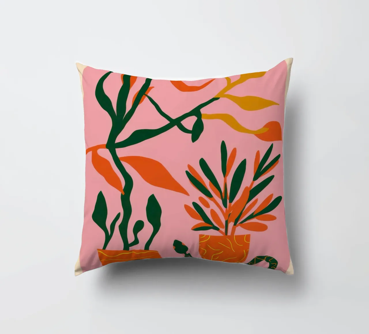 Botanici della parete rosa cuscino da Ink Pulse