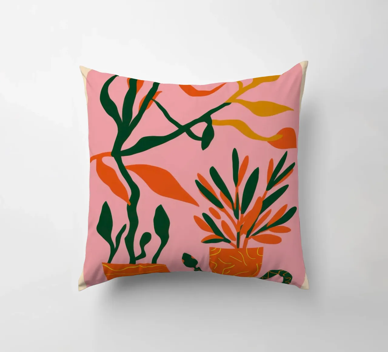 Botanici della parete rosa cuscino da Ink Pulse