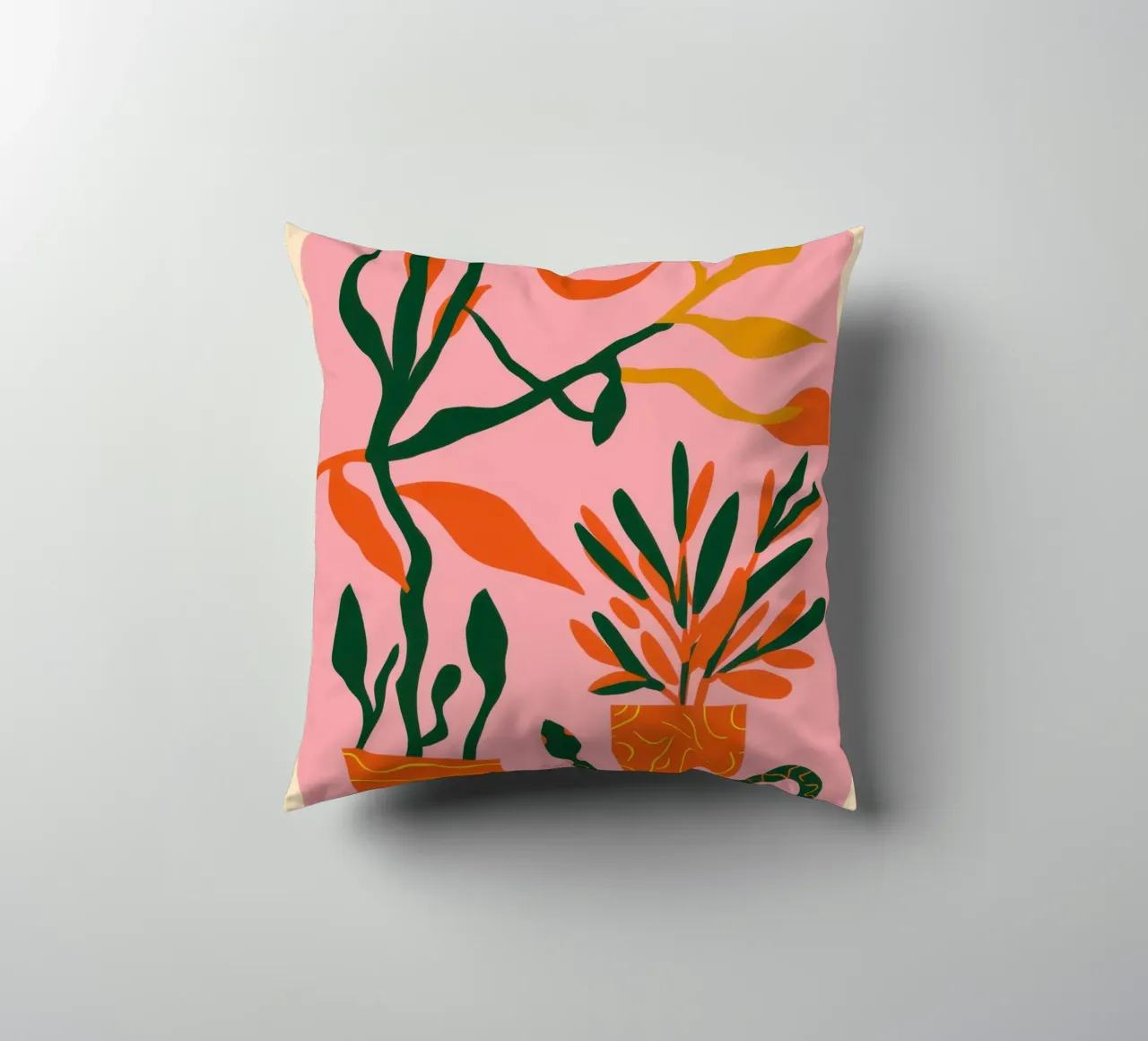 Botanici della parete rosa cuscino da Ink Pulse