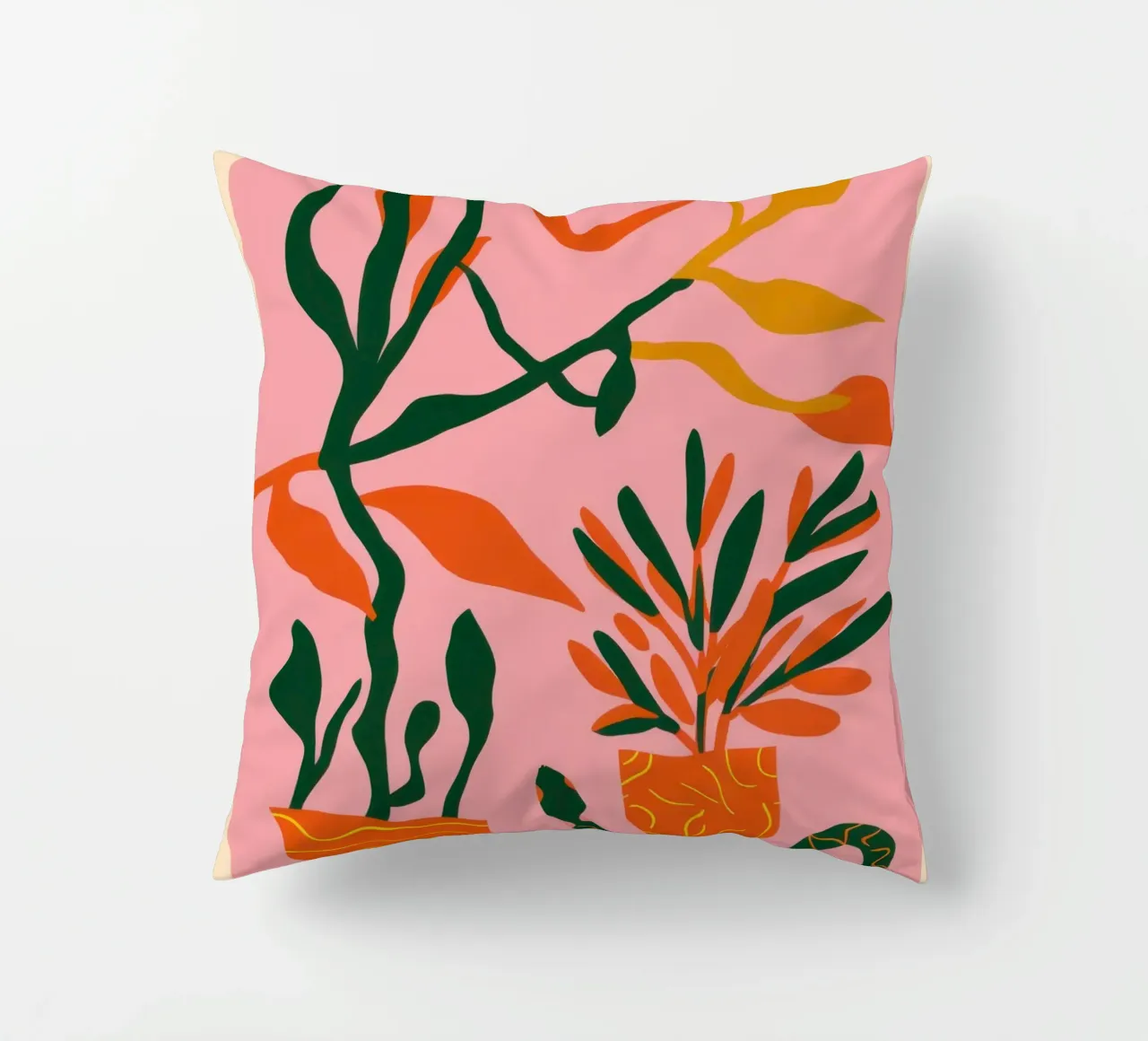 Botanici della parete rosa cuscino da Ink Pulse