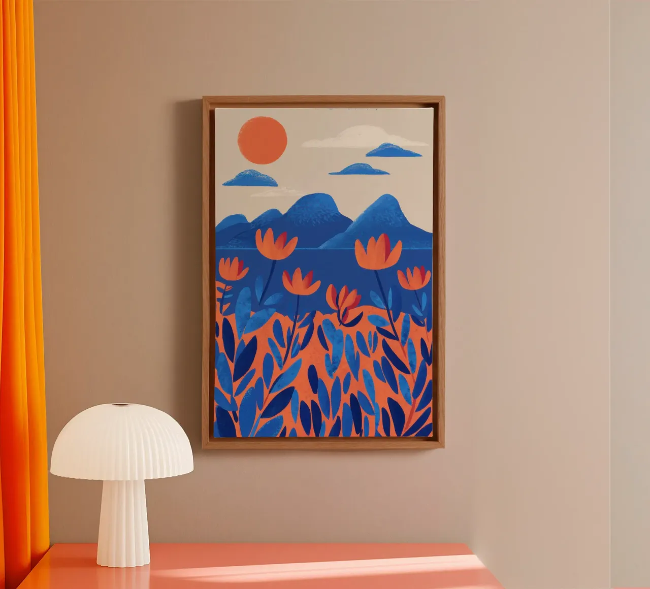 Folklore Boszicht canvas met Baklijst van Reds Jays