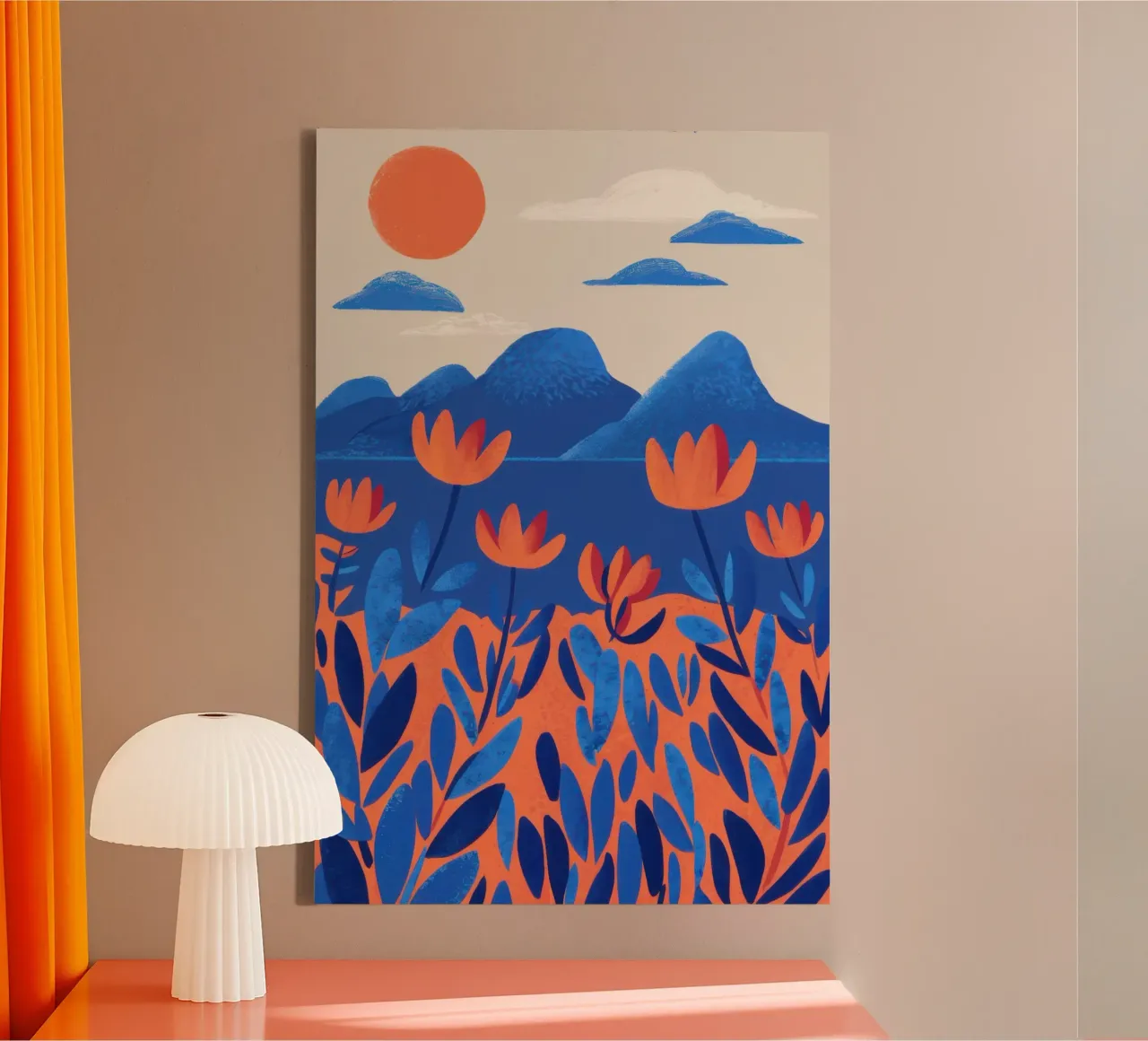 Folklore Boszicht canvas met Baklijst van Reds Jays