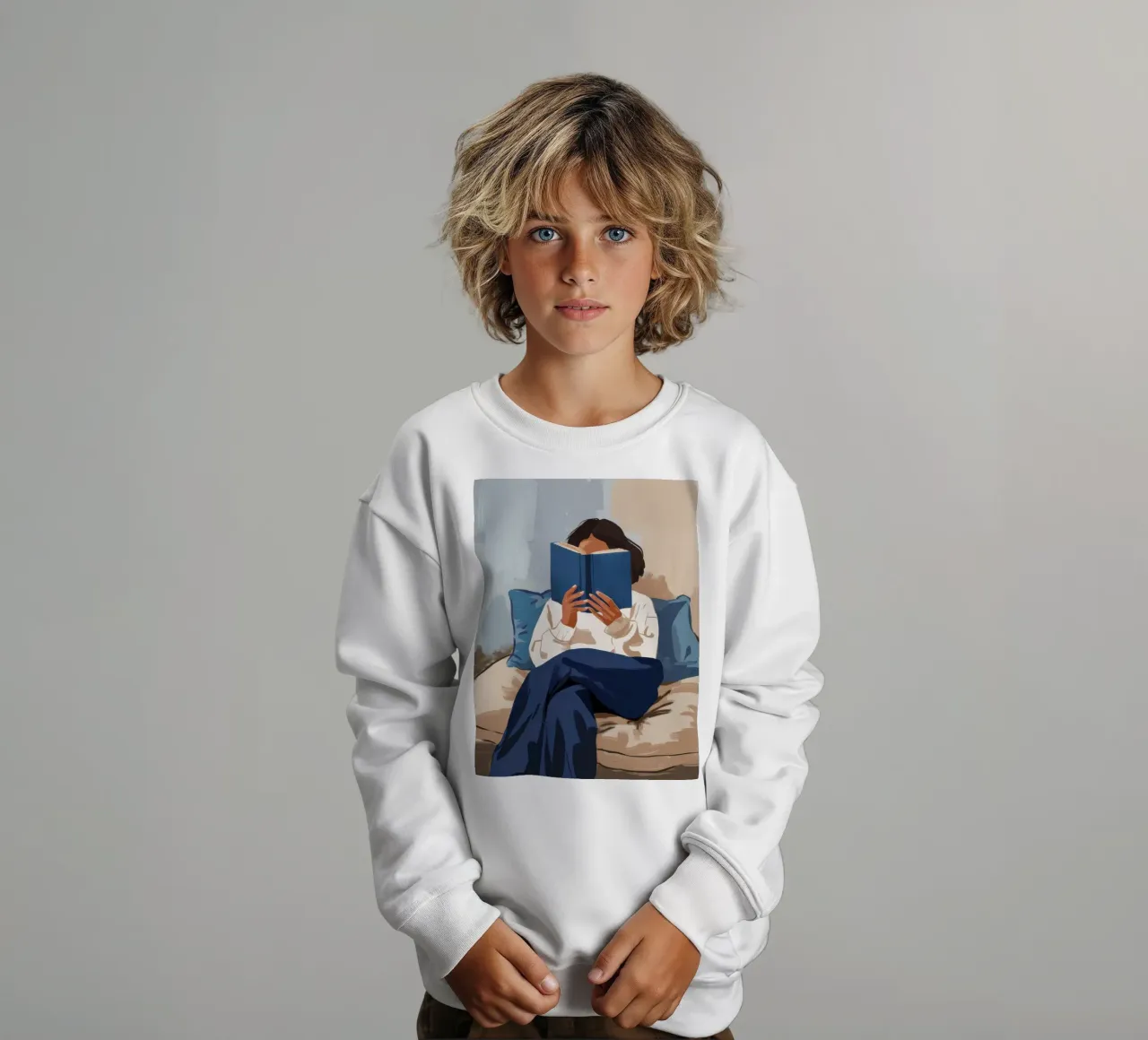 Kuscheliger Lesekokon Kinder Sweatshirt von Giant Foxs