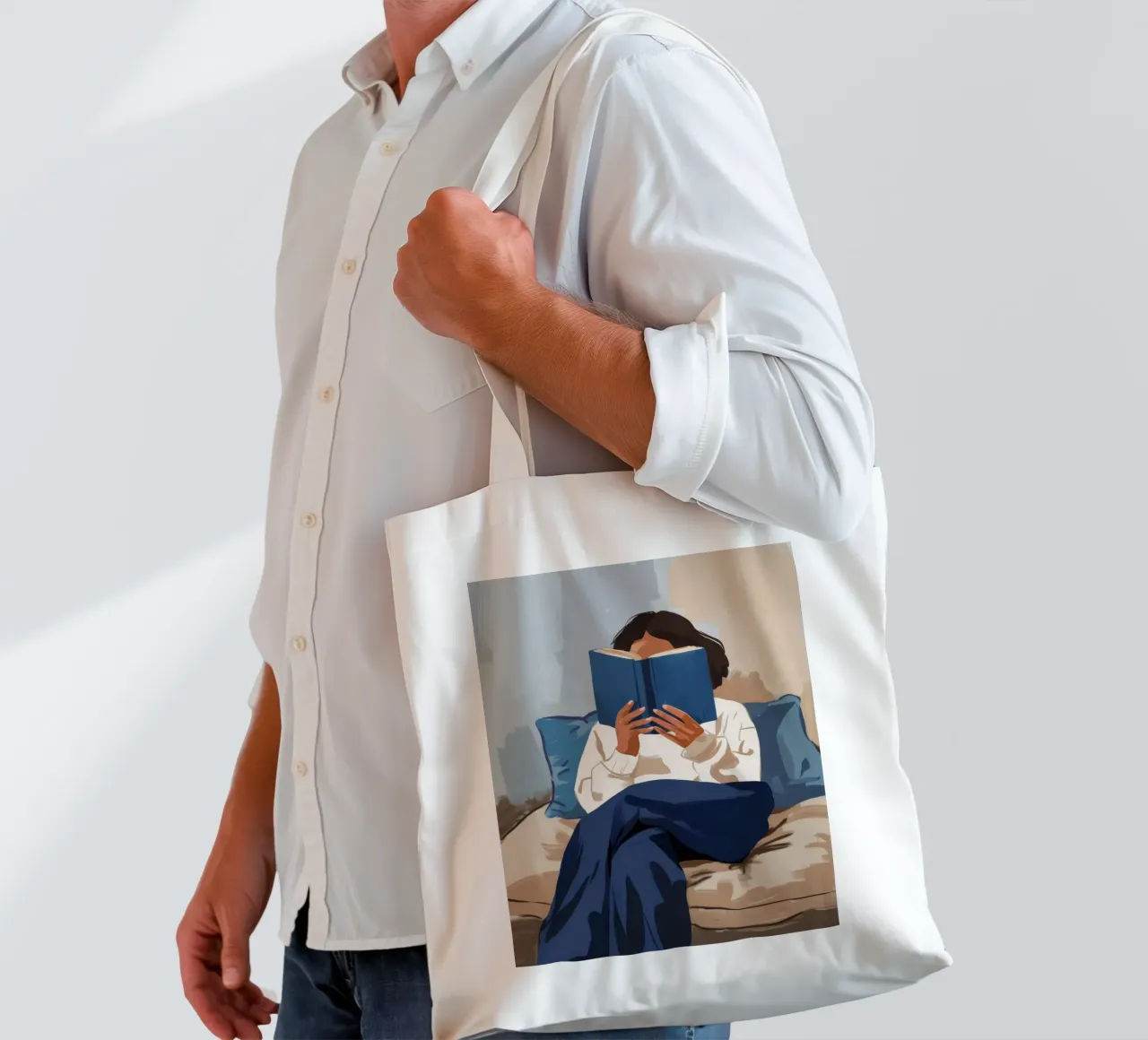 Cozy Reading Cocoon tote bag by Giant Foxs