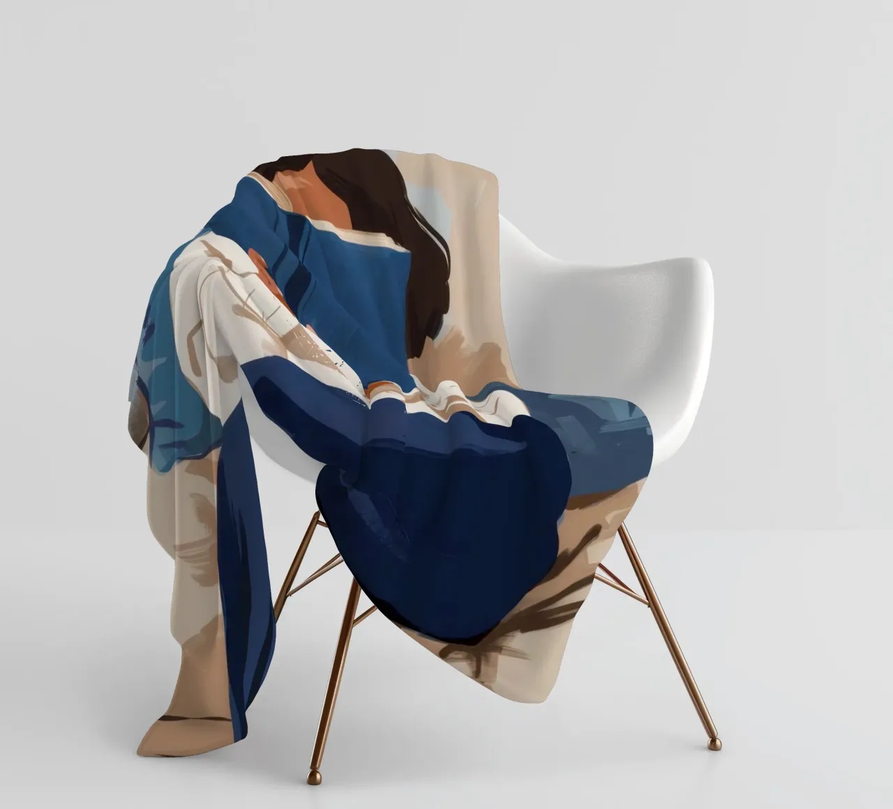 Cozy Reading Cocoon fleece blanket by Giant Foxs