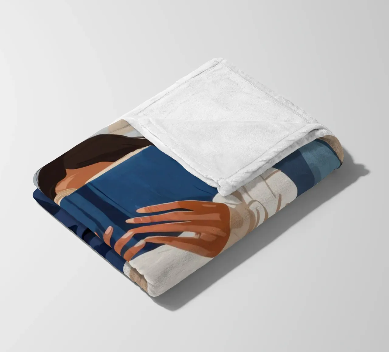 Cozy Reading Cocoon fleece blanket by Giant Foxs