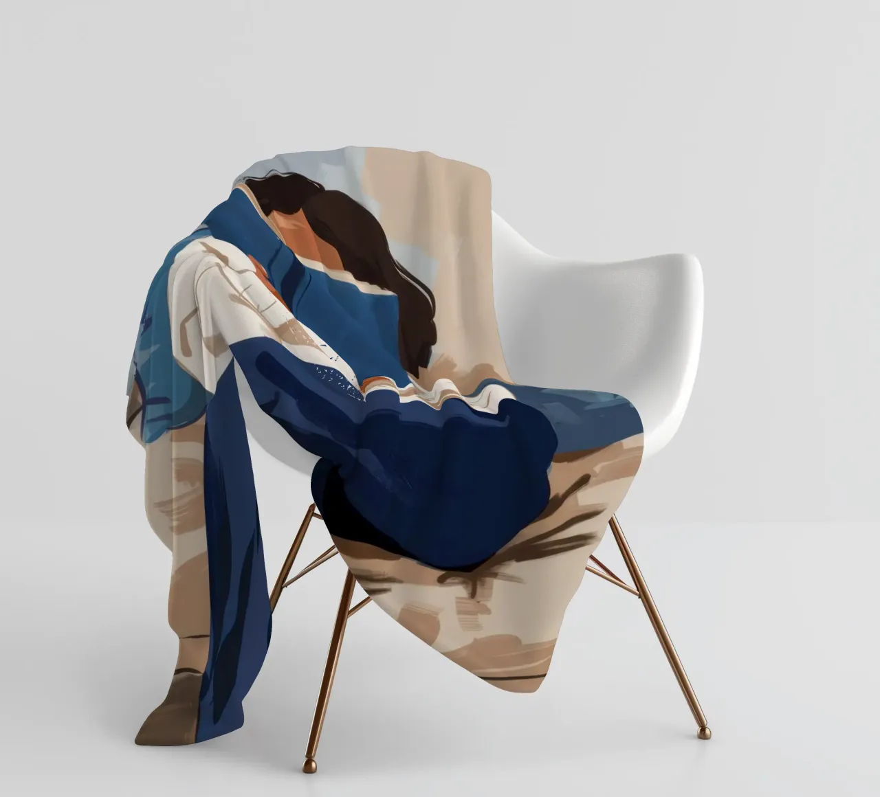 Cozy Reading Cocoon fleece blanket by Giant Foxs