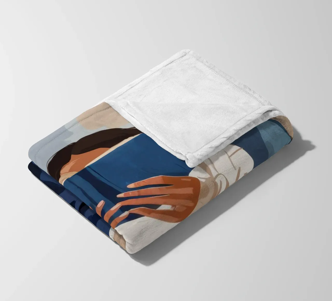 Cozy Reading Cocoon fleece blanket by Giant Foxs